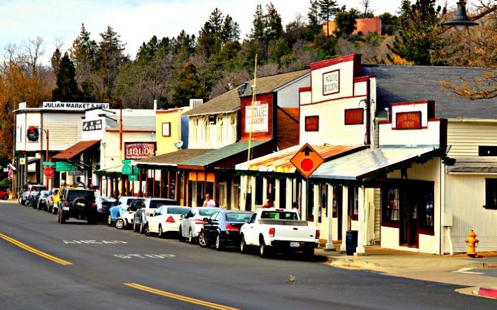 The original mining-era buildings in Julian are now home to unique shops. © Rex Vogel, all rights reserved