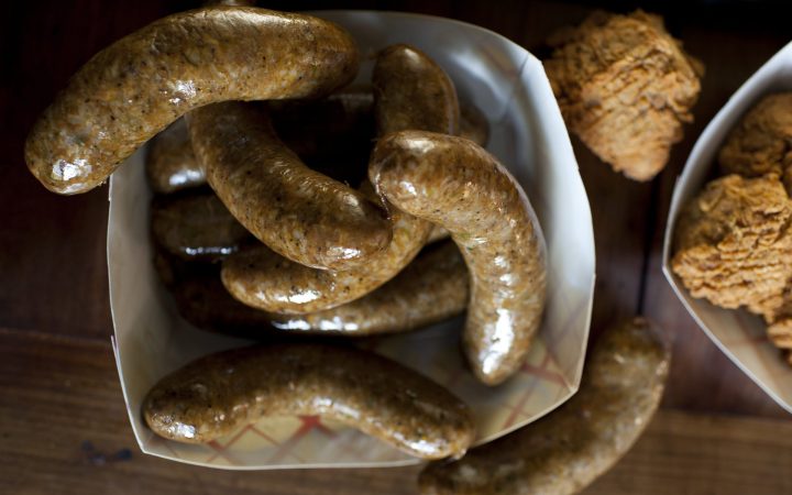 smoked pork and rice delicacy known as boudin