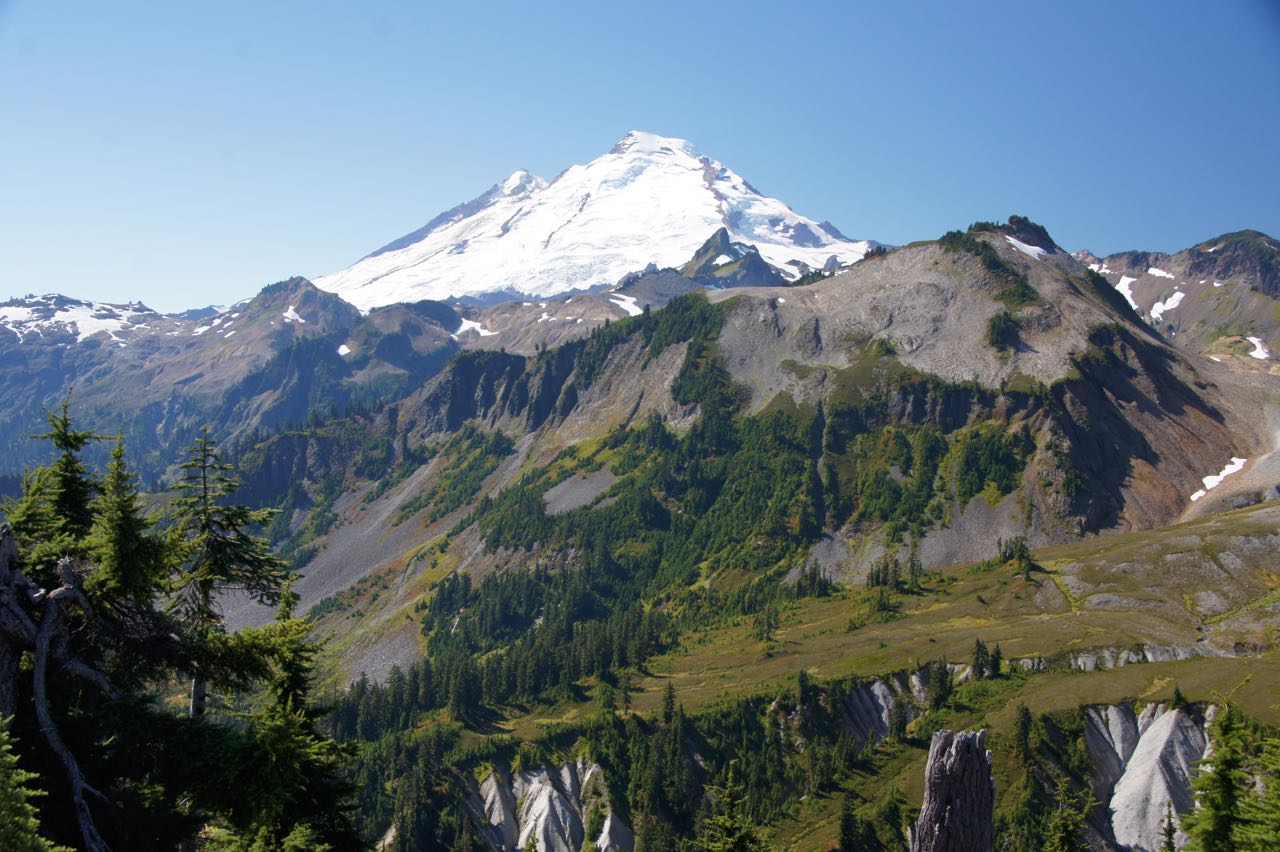 Mt. Baker soars in Washington. Mountains have a mystical draw.