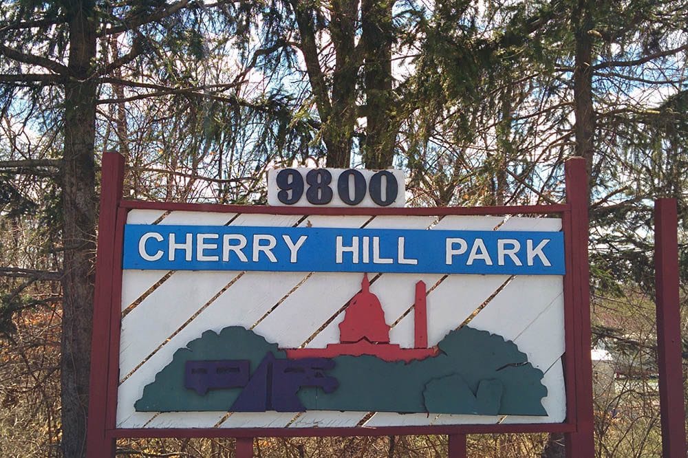 Cherry Hill Park - park sign