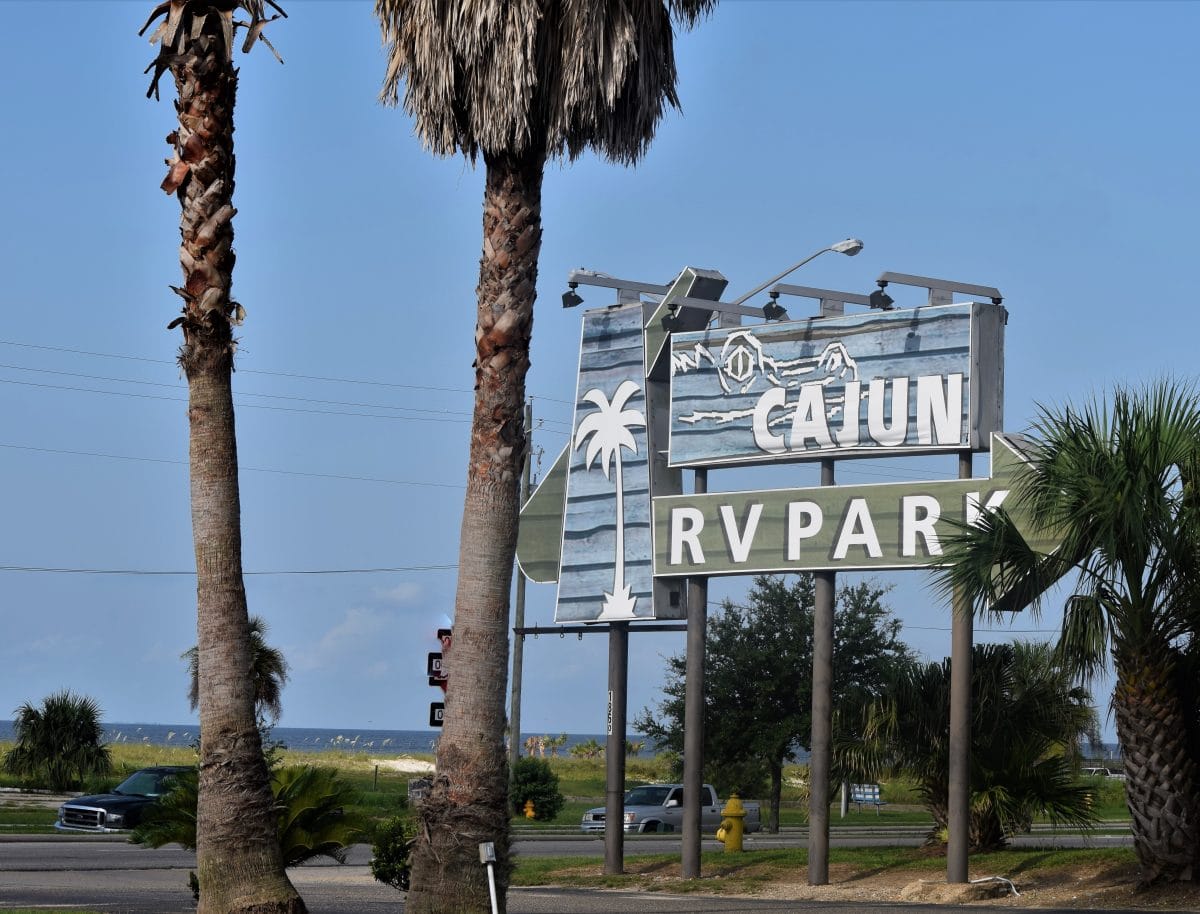Cajun RV Park- park sign