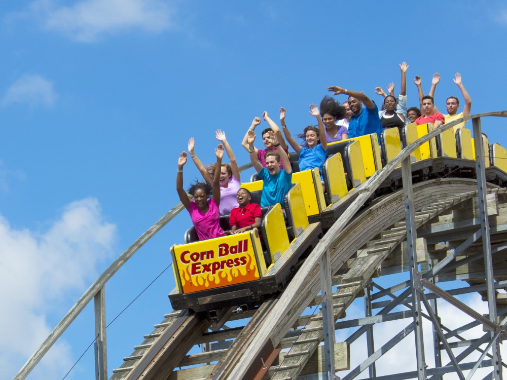 Indiana Beach - Corn Ball Express roller coaster