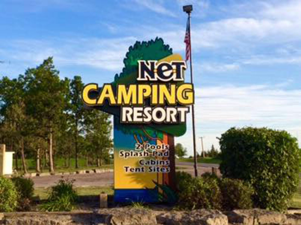 N.E.T Camping Resort - entrance sign