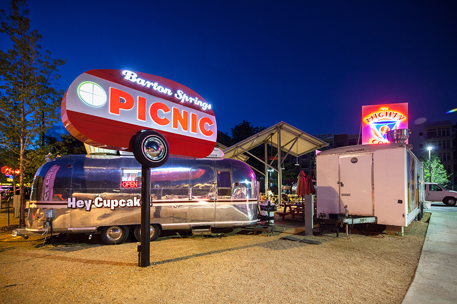 Barton Springs Picnic is Austin is a food truck park with a wide selection of tasty choices