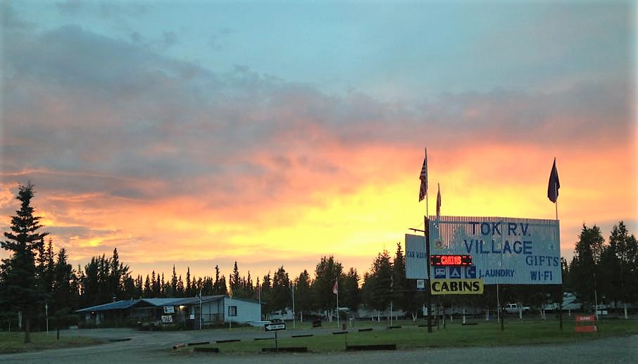 Sunset over the Tok RV Park