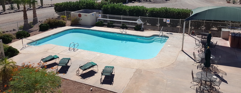 Clean public pool at RV Resort