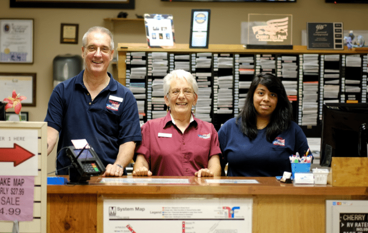 Smiling staff at the front desk 