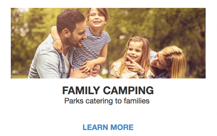 Family camping image from Good Sam website