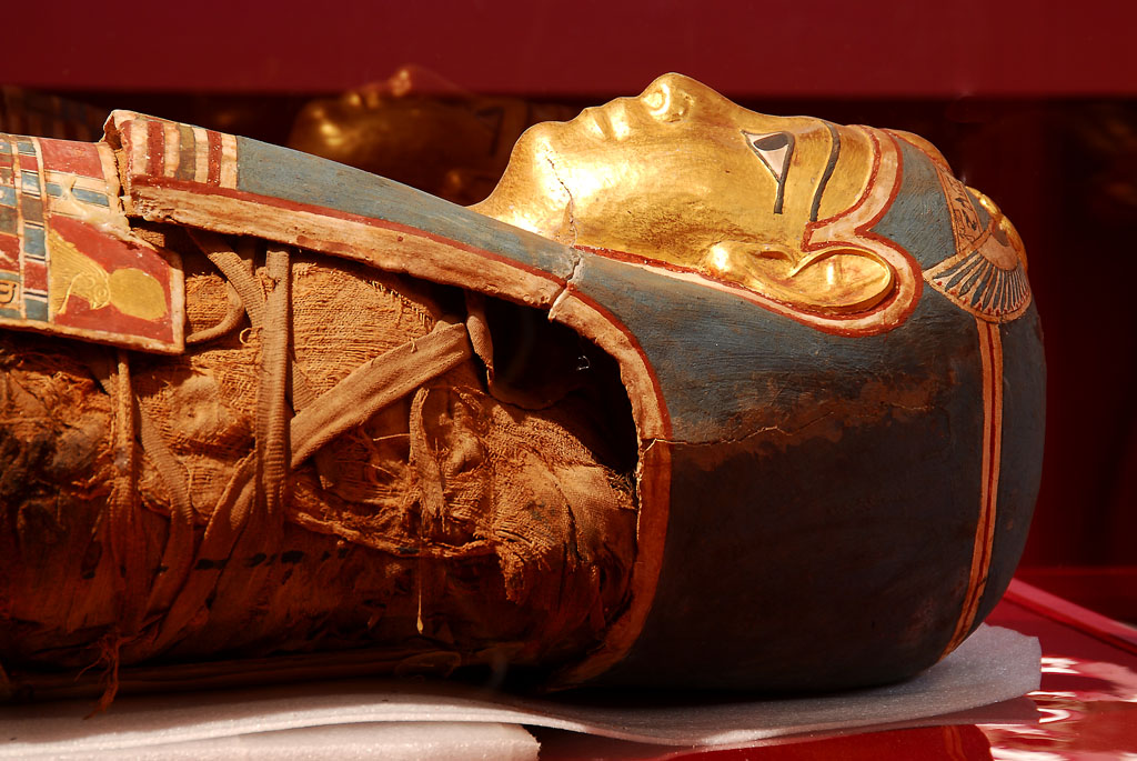 Golden ancient mummy