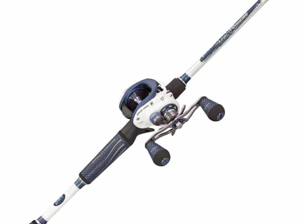 Close up of fishing rod spool