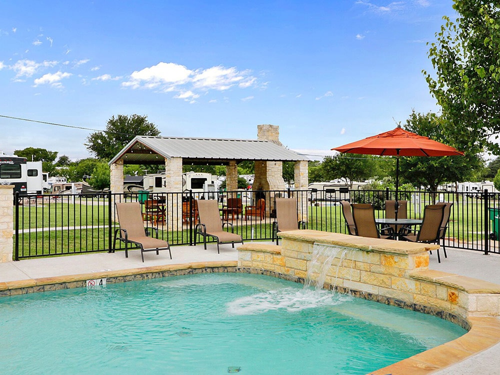 A refreshing pool awaits guests.