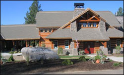 The lodge at McCall RV Resort in McCall, Idaho