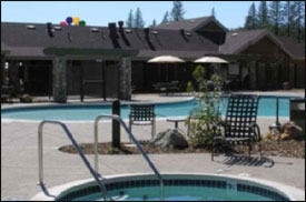 The pool & spa at Jackson Rancheria RV Park, CA
