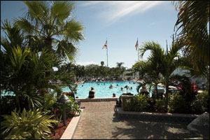 The pool at Fun-N-Sun Resort, Sarasota, FL