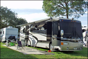 Premium RV site at Fun-N-Sun Resort, Sarasota, Florida