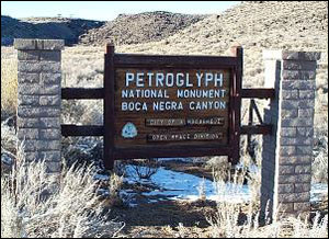 Entrance Sign at Boca Negra Trail