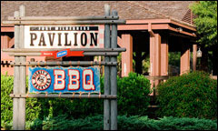 Pavilion BBQ sign