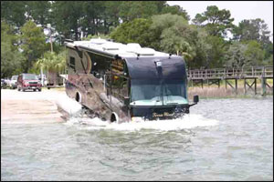 Terra Wind RV on boat ramp