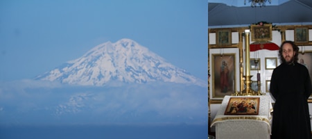 En route to Homer:  Mt. Redoubt in Lake Clark National Park & Deacon Andre in Ninilchik