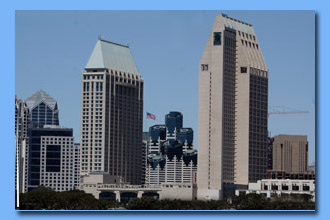 A Glimpse of San Diego's Dramatic Downtown Skyline