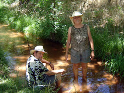 Cooling Our Feet After an Arduous Hike at Sedona