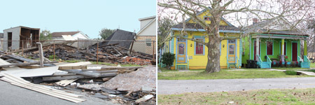 Problems Remain in the Areas Hardest Hit by Katrina, but Recovery Has a Bright Side, As Many of the Restored Homes Indicate