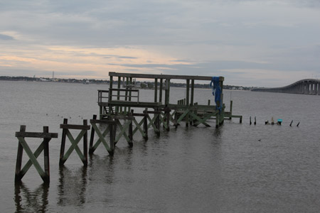 MEMORIES -- I spent many summers fishing, crabbing and lounging in a hammock on this pier before it fell victim to 1969's Class 5 Hurricane Camille.