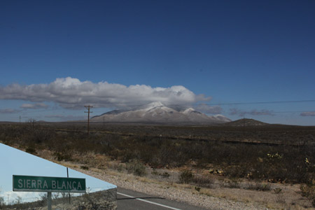 Photo Op along I-10 -- Beautiful Sierra Blanca in Arizona