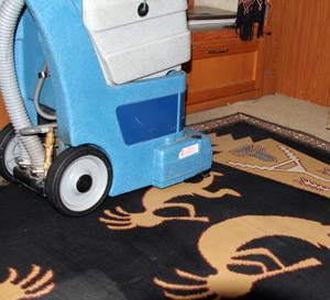 Kokopelli Gets a Needed Bath - Cleaning the Carpets