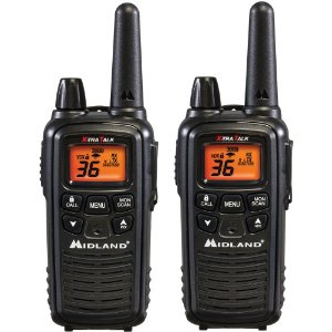 The Midland LTX600 "walkie-talkies" also include NOAA WEATHER ALERTS, so you get 2-in-1 functionality. (Click the pic for more info.)