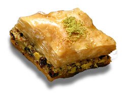 BAKLAVA - good for eating, not so good for wearing. (Click the pic to try baklava!)