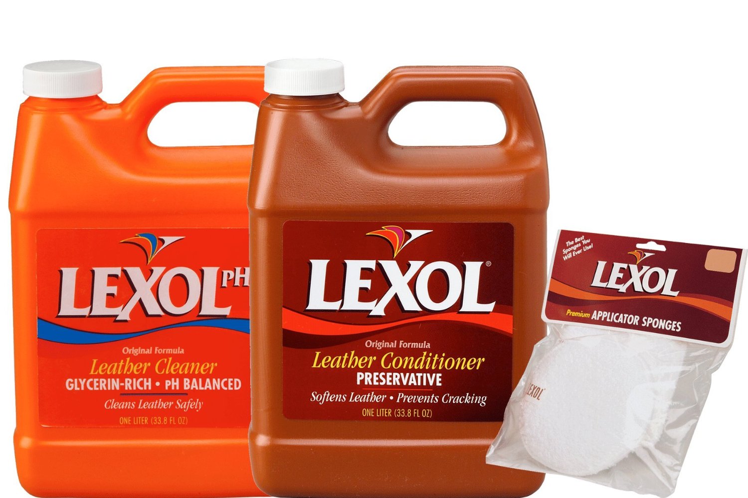 Lexol Leather Cleaner and Conditioner and Sponge Kit