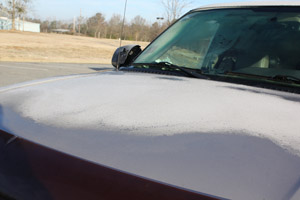 It got a bit chilly at our stop in Lonoke, Arkansas