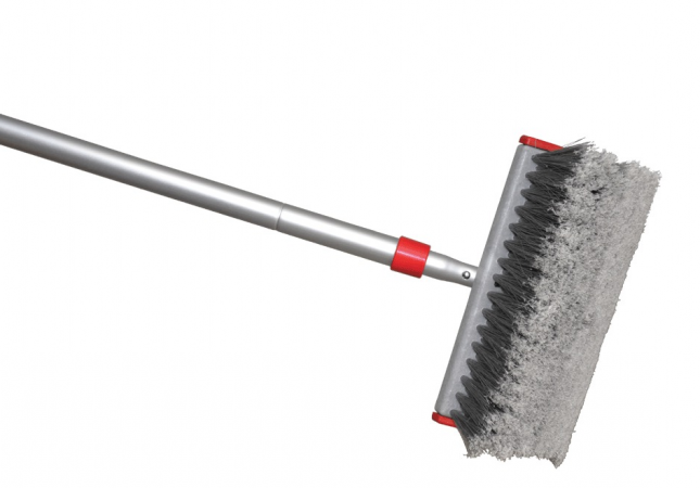 Grey car scrub brush