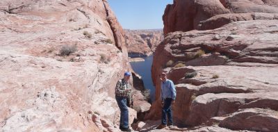 View of hikers at Grand Staircase Resort of Escalante