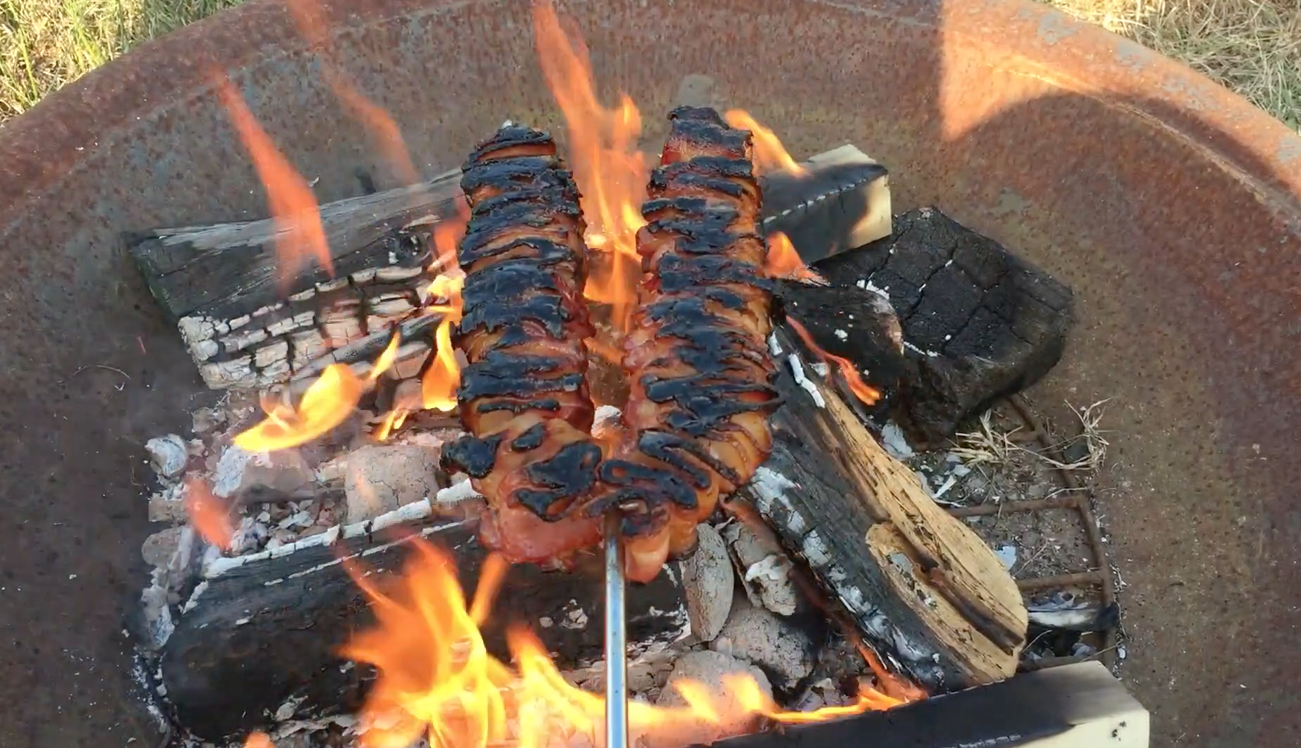 Cooking With The Club Fire Roasted Bacon Camping Recipe! Good Sam