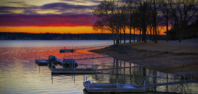 Cedar Oaks RV Park - view of sunset at Grand Lake O' the Cherokees