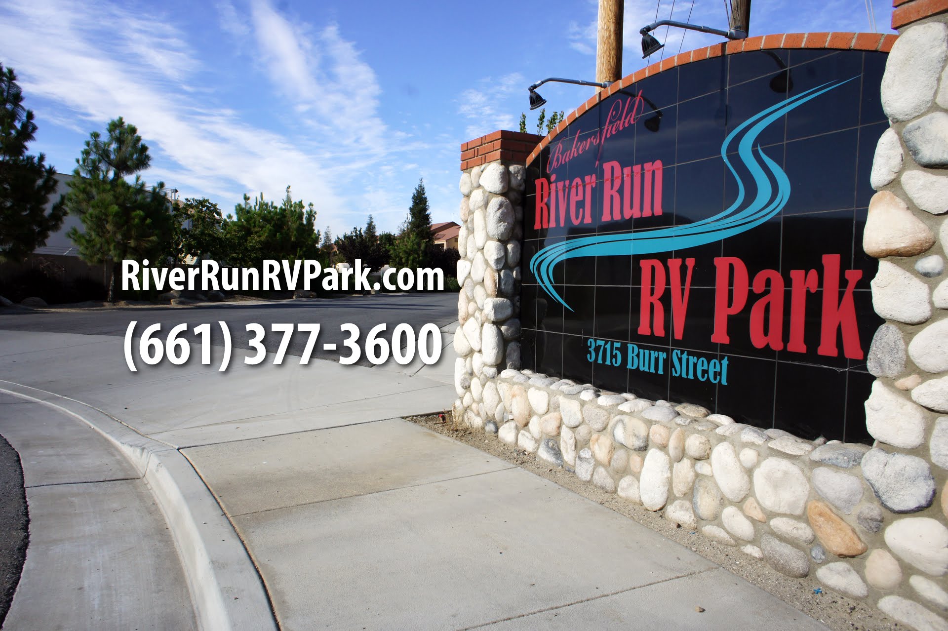River Run RV Park - sign and entrance