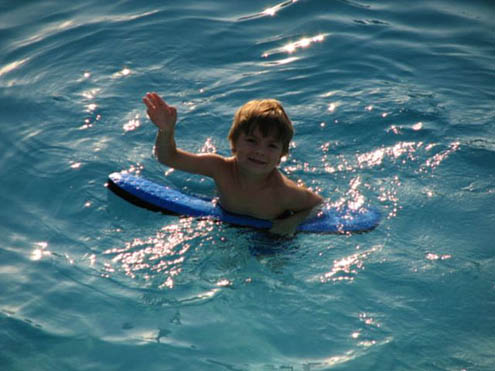 River Run RV Park - boy in pool