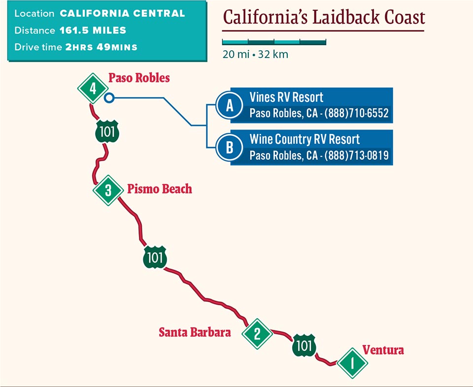 California Coast map