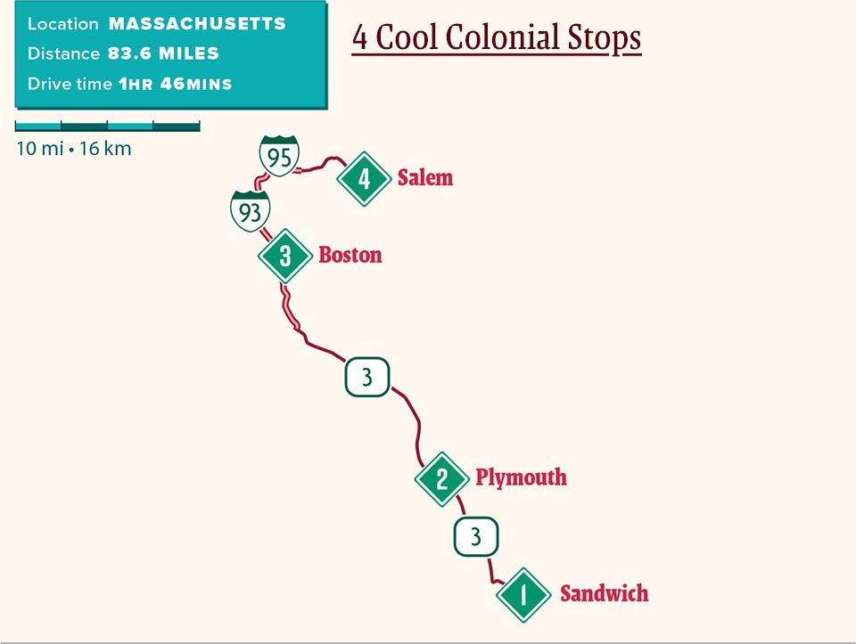 Massachusetts trip map