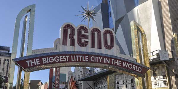A marque proclaiming "Reno."