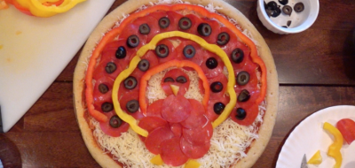 Thanksgiving Turkey Pepperoni Pizza