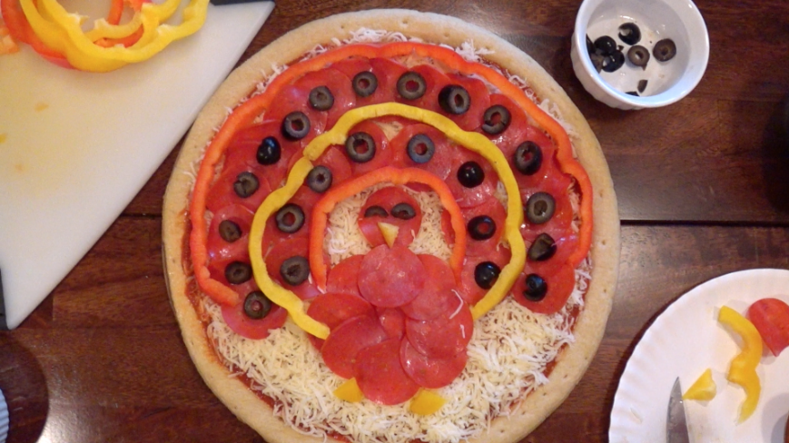 Thanksgiving Turkey Pepperoni Pizza