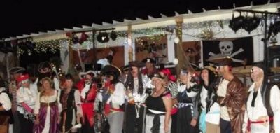 People dressed up as pirates at Sunseeker’s RV Resort in Fort Myers