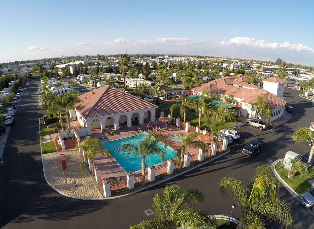Bakersfield RV Resort in Bakersfield, CA - aerial view