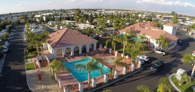 Bakersfield RV Resort in Bakersfield, CA - aerial view