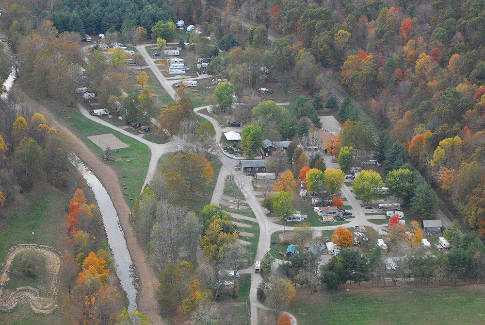 Lazy River at Granville - Family Friendly RV Park in the Welsh Hills of Ohio