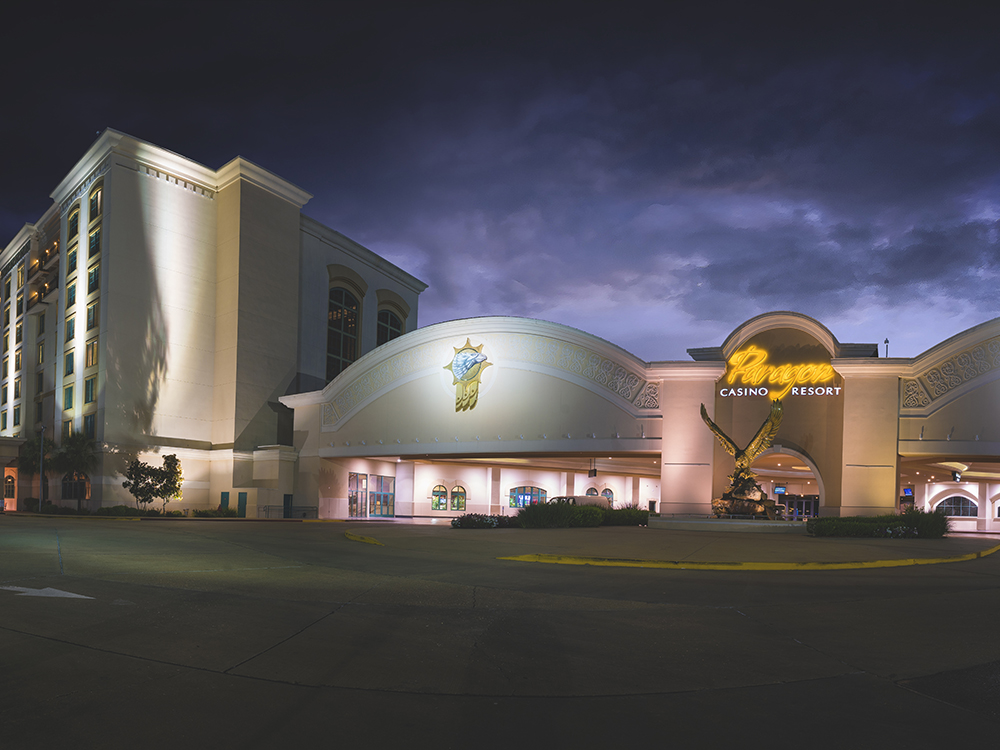 Paragon Casino Resort in Marksville, Louisiana at dusk
