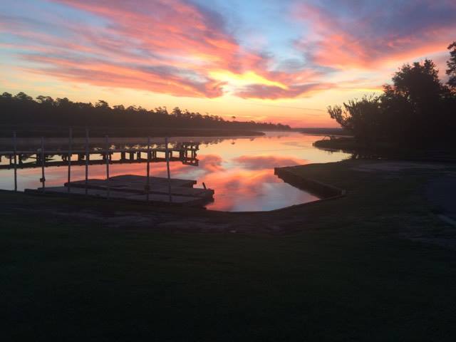 Indian Point RV Resort - dock at sunset